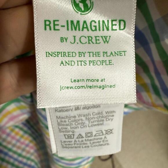 J Crew Multicolor Gingham Long Dress Women Size XS - Picture 2 of 9